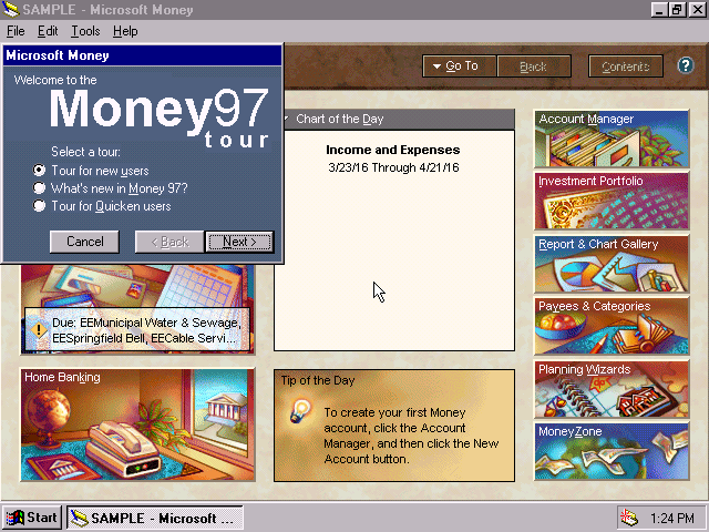Microsoft Money 97 - Main